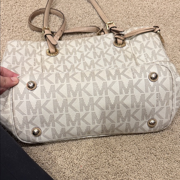 Michael Kors Tan and Brown Logo Tote - Picture 7 of 7